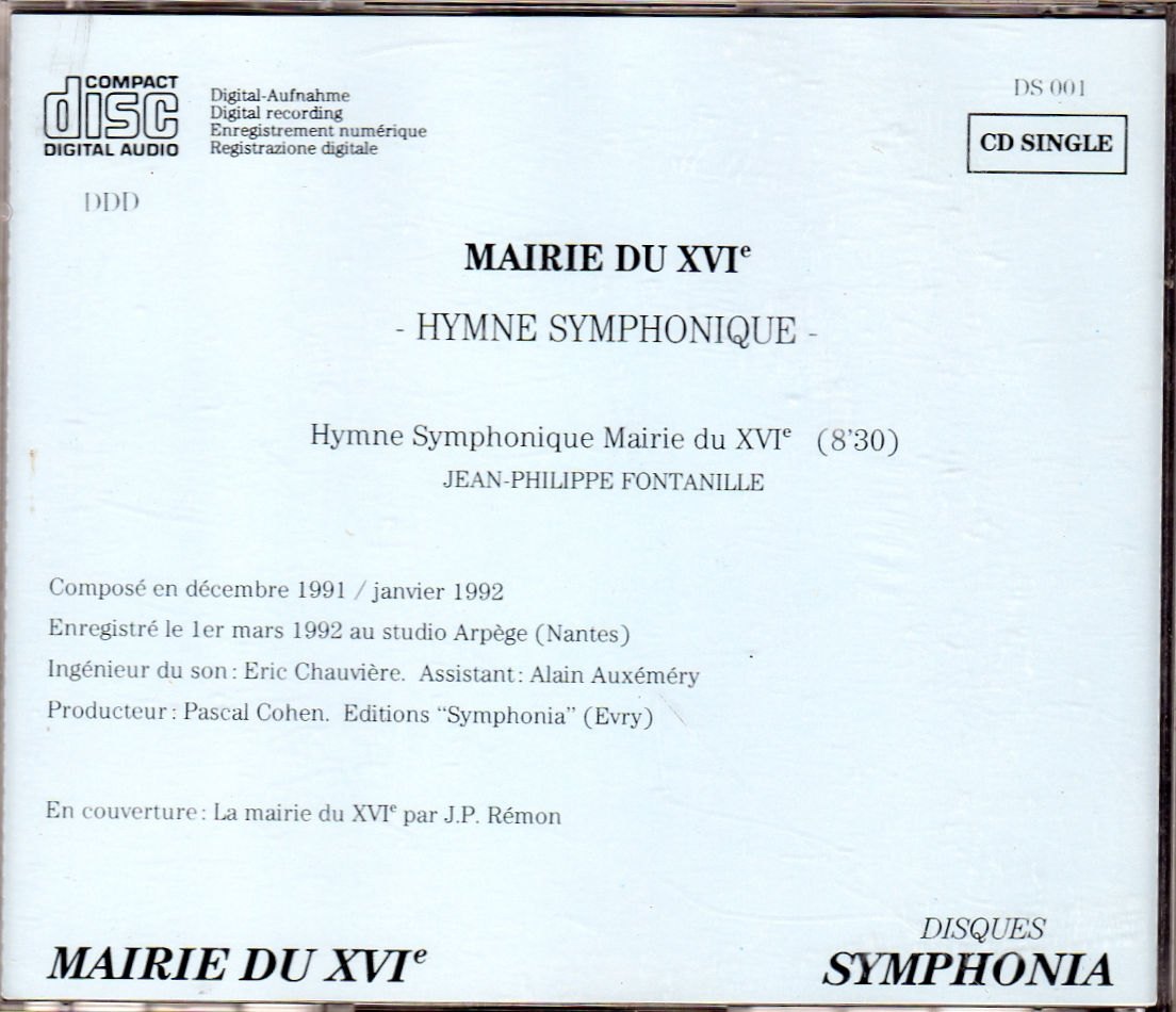Mairie de Paris (1992) — verso