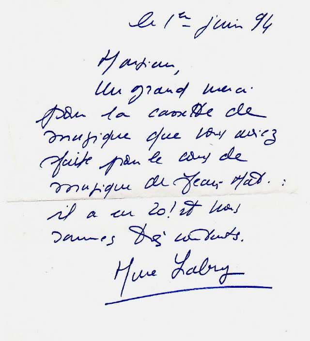 Témoignage manuscrit d’un élève (2/10)