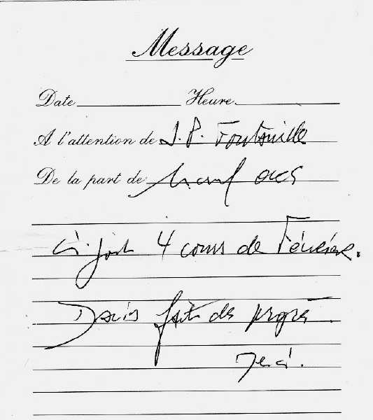 Témoignage manuscrit d’un élève (3/10)